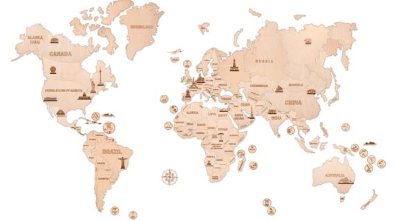 Деревянный конструктор «Карта мира XXL»