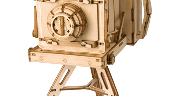 3D koka puzle Vintažas kamera