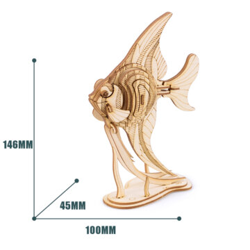 Деревянный 3Д пазл Рыба-ангел